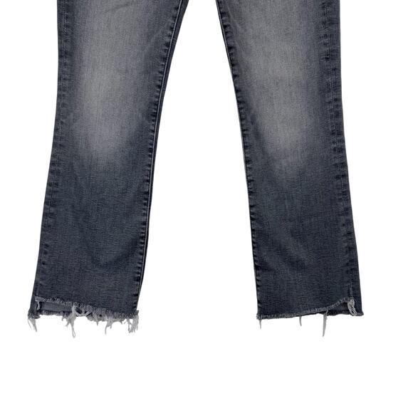 MOTHER Jeans The Insider Crop Step Fray 26 Gray Barely There Distressed Raw Hem - Picture 6 of 14